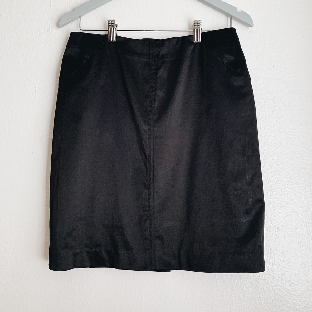 Faux Satin Skirt